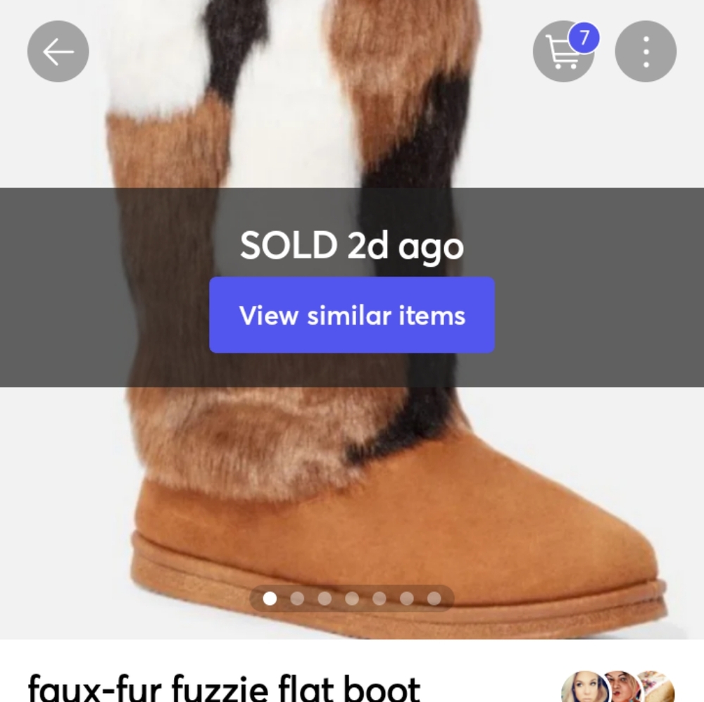 faux-fur fuzzie flat boot